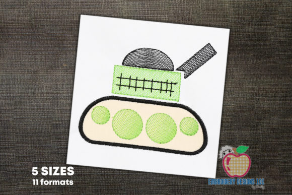 Baby Army Tank Applique for Kids