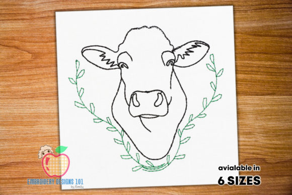 Black Angus Head Sketch Embroidery Review