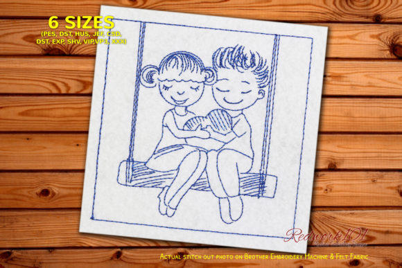 Boy and Girl on Swing Heart Embroidery Review