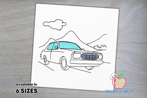 Car Parked on Road Sketch Embroidery Review