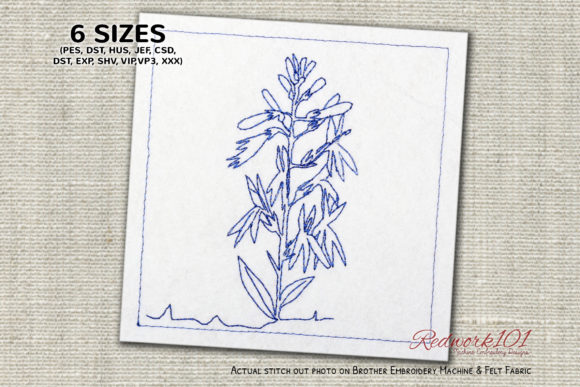 Cardinal Flower Redwork Embroidery Review