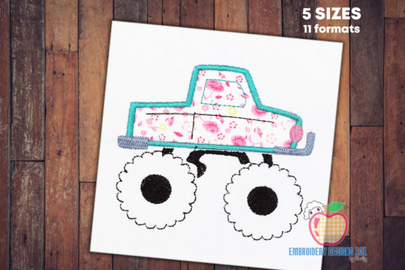 Cartoon Monster Truck Applique for Kids Review