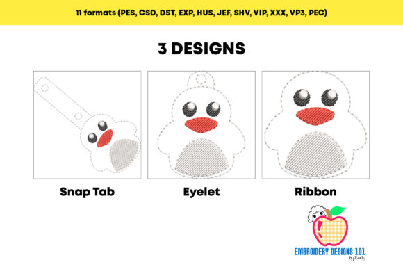 Cheerful Penguin ITH Key Fob Pattern Review