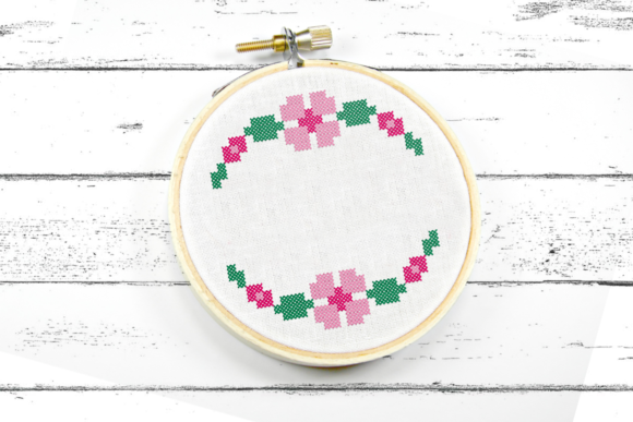 Faux Cross Stitch Floral Border Review