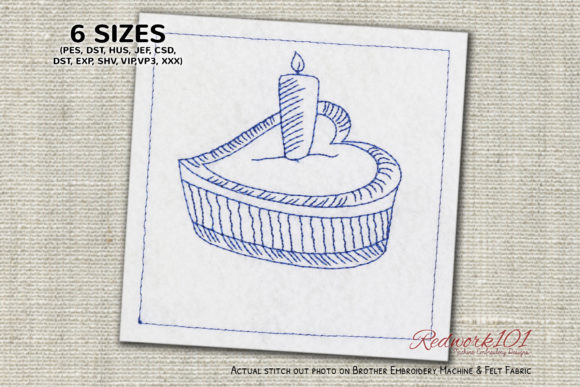 Heart Shaped Cake Embroidery Review