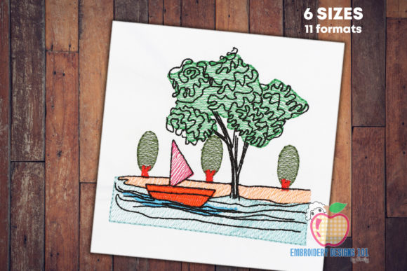 Sailing Boat in the Sea Embroidery Review