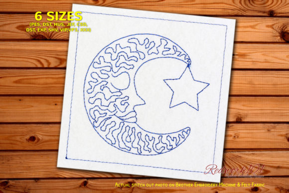 Sleeping Moon with Star Redwork Review
