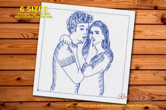 Valentine Couple Redwork Review