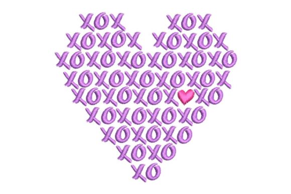 XO XO XO Heart Embroidery Design Review